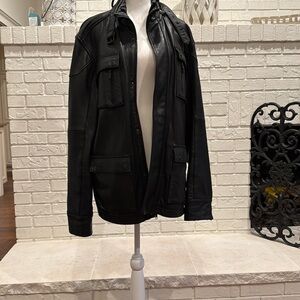 Men's Calvin Klein Black Leather Jacket